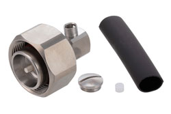 PE45815 - 4.3-10 Male Right Angle Low PIM Connector Solder Attachment for PE-SR402FL, PE-SR402FLJ, RG402, PE-SR402AL