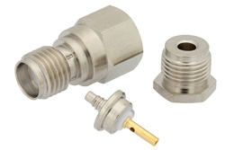 PE4591 - SMA Female Connector Clamp/Solder Attachment For RG178, RG196