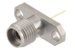 PE45922 - 2.92mm Female 2 hole PCB Mount with Round Contact 42GHz VSWR1.2, 0.012 Inches Diameter Pin and 0.315 Inches Pin Length