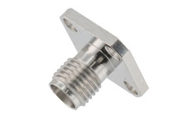 PE45928 - 2.92mm Female 4 hole 0.5 inches SQ  with Round Contact 40GHz VSWR1.2, 0.012 Inches Diameter Pin and 0.059 Inches Pin Length