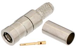 PE4593 - SMB Plug Connector Crimp/Solder Attachment For RG55, RG142, RG223, RG400