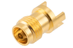 PE45943 - 1.85mm Female PCB Mount with Round Contact 67GHz VSWR1.3,  0.068 Inches End Launch  PCB Connector
