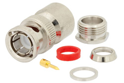 PE4597 - 75 Ohm BNC Male Connector Clamp/Solder Attachment For RG6