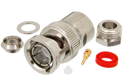 PE4601 - 75 Ohm BNC Male Connector Clamp/Solder Attachment for RG59B/U, RG62, RG71