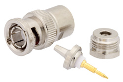 PE4603 - 75 Ohm BNC Male Connector Clamp/Solder Attachment for RG179, RG187
