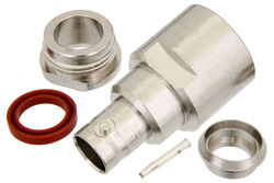 PE4612 - 75 Ohm BNC Female Connector Clamp/Solder Attachment for RG11, RG144, RG216