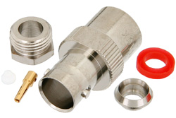 PE4613 - 75 Ohm BNC Female Connector Clamp/Solder Attachment for RG59B/U