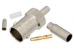 PE4616 - 75 Ohm BNC Female Connector Crimp/Solder Attachment for RG179, RG187