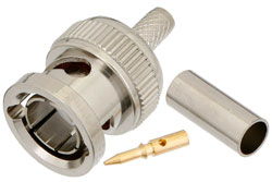 PE4633 - 75 Ohm BNC Male Connector Crimp/Solder Attachment for PE-B150, RG180, RG195