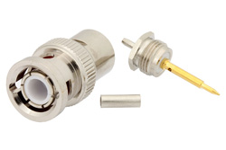 PE4643 - BNC Male Connector Crimp/Solder Attachment for RG178, RG196