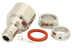 PE4646 - N Female Connector Clamp/Solder Attachment for RG17, RG218, RG219