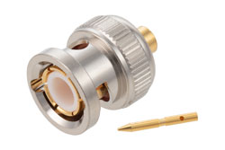 PE4650 - BNC Male Connector Solder Attachment for PE-SR402AL, PE-SR402FL, PE-SR402FLJ, PE-SR402TN, RG402
