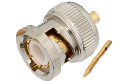PE4651 - BNC Male Connector Solder Attachment for PE-SR405AL, PE-SR405FL, RG405