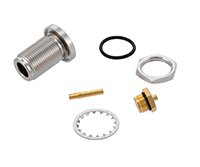 PE4655 - N Female Bulkhead Mount Connector Solder Attachment for PE-SR405AL, PE-SR405FL, RG405, .640 inch DD Hole