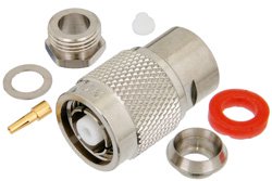 PE4665 - RP-TNC Male Connector Clamp/Solder Attachment for RG59B/U, RG62, RG71