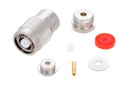 PE4667 - RP TNC Male Connector Clamp/Solder Attachment For RG174, RG316, RG188