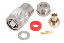 PE4670 - RP TNC Male Connector Clamp/Solder Attachment For PE-SR402AL, PE-SR402FL, RG402