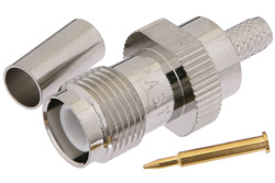 PE4685 - RP-TNC Female Connector Crimp/Solder Attachment for RG55, RG142, RG223, RG400