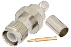 PE4687 - RP-TNC Female Connector Crimp/Solder Attachment for RG59B/U, RG62