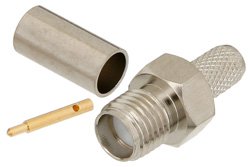 PE4795 - RP SMA Female Connector Crimp/Solder Attachment For RG58
