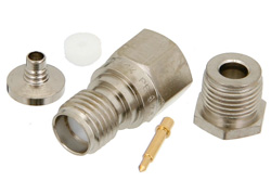 PE4796 - RP SMA Female Connector Clamp/Solder Attachment for RG174, RG316, RG188, PE-B100, PE-C100, 0.100 inch, LMR-100