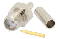PE4797 - RP SMA Female Connector Crimp/Solder Attachment for RG174, RG316, RG188, PE-B100, PE-C100, 0.100 inch, LMR-100