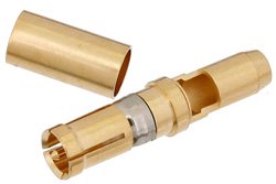 PE4837 - D-Sub Receptacle Contact Crimp/Solder Attachment For RG55, RG142, RG223, RG400