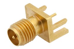 PE4874 - RP SMA Female Connector Solder Attachment 0.062 inch End Launch PCB