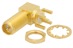 thumbnail image 2 of 2pcs SMA Female Nut Bulkhead Solder PCB Clip Edge Mount RF Connector High Quality 2 of 6