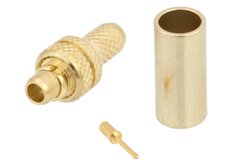 PE4896 - MMCX Plug Connector Crimp/Solder Attachment for RG174, RG316, RG188, LMR-100, PE-B100, PE-C100, 0.100 inch