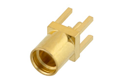 PE4904 - MMCX Jack Connector Solder Attachment Thru Hole PCB, .100 inch x .031 inch Hole Spacing