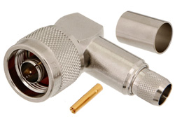 PE4939 - N Male Right Angle Connector Crimp/Solder Attachment For PE-B400, PE-B405, PE-C400