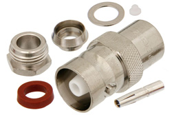 PE4962 - C Female Connector Clamp/Solder Attachment for RG59B/U, RG62