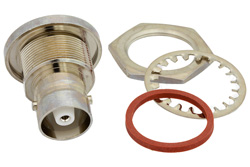 PE4971 - C Female Bulkhead Mount Hermetically Sealed Connector Solder Attachment Solder Cup Terminal, .720 inch D Hole