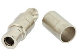 PE4994 - 75 Ohm Mini SMB Plug Connector Crimp/Solder Attachment for RG59, RG62, RG71