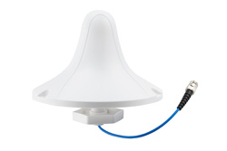 617-960 MHz + 1710-2700 MHz + 3400-4200 MHz + 4900-6000 MHz Low PIM Rated Dome V-pol Omni Antenna, Ceiling Mount, Type N Female Connector