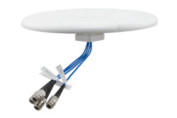 PE51247 - Indoor DAS Ceiling Omni Antenna, 4.5 dBi, 698 MHz - 4200 MHz, 4 x N-Female, Low PIM