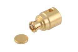 PE51283 - Mini SMP Female Right Angle Connector Solder Attachment for PE-047SR, PE-P047, PE-P047LL, PE-SR047AL, PE-SR047FL, .047 Semi-Rigid