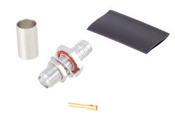 PE5133 - SMA Female Bulkhead Mount Connector Crimp/Solder Attachment for LMR-240, RG8X, PE-C240, TCOM-240-FR, LMR-240-UF, LMR-240-DB, TCOM-240