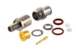 PE5142 - SMA Female Bulkhead Mount Space Connector Clamp/Solder Attachment for PE-R200LL