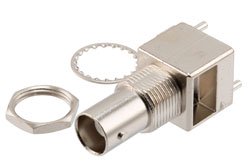 PE51690 - BNC Female Bulkhead Mount Commercial Grade Connector Solder Attachment Thru Hole PCB