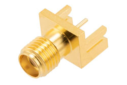 PE51719 - SMA Female Commercial Grade Connector Solder Attachment .032 inch End Launch PCB