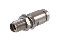 PE517796 - 3.5mm Female Bulkhead Mount Connector Clamp/Solder Attachment for PE-SR405AL, PE-SR405FL, PE-SR405FLJ, RG405, RG405 Tinned