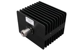PE6039 - 50 Watt RF Load Up to 18 GHz With N Female Input Square Body Black Anodized Aluminum Heatsink