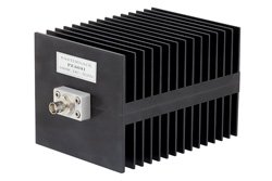 PE6041 - High Power 100 Watt RF Load Up To 2 GHz With BNC Female Input Square Body Black Anodized Aluminum Heatsink