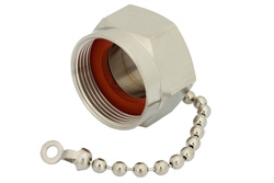 PE6057 - 7/16 DIN Male Non-Shorting Dust Cap With 4 Inch Chain