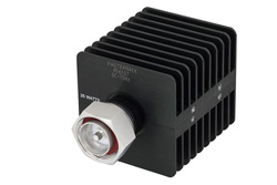 PE6107 - 25 Watt RF Load Up to 7 GHz With 7/16 DIN Male Input Square Body Black Anodized Aluminum Heatsink