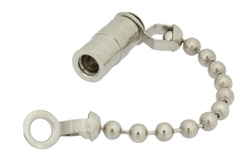 PE6121 - SMB Plug Non-Shorting Dust Cap With 2.5 Inch Chain