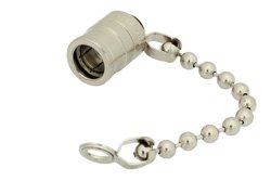 PE6125 - 75 Ohm SMB Plug Non-Shorting Dust Cap With 2.5 Inch Chain