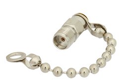 PE6132 - SMA Female Shorting Dust Cap With 2.5 Inch Chain